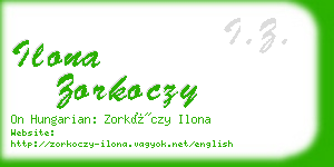 ilona zorkoczy business card